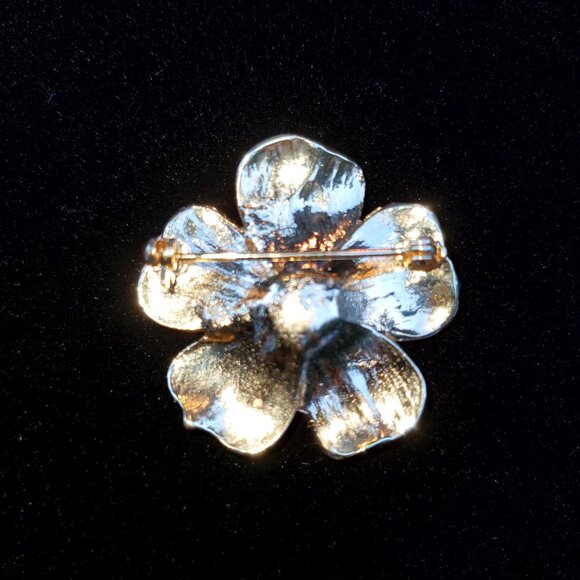 Vintage Enamel Five Leaf Clover Brooch Pin Green - Picture 8 of 10